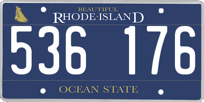 RI license plate 536176