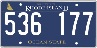 RI license plate 536177