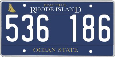 RI license plate 536186