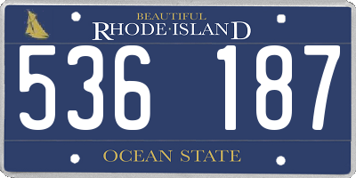 RI license plate 536187