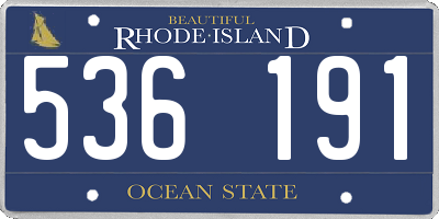 RI license plate 536191