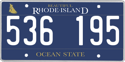 RI license plate 536195