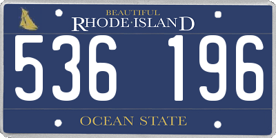 RI license plate 536196