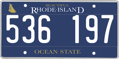 RI license plate 536197