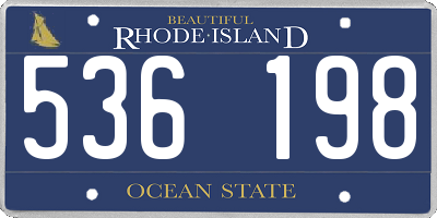 RI license plate 536198
