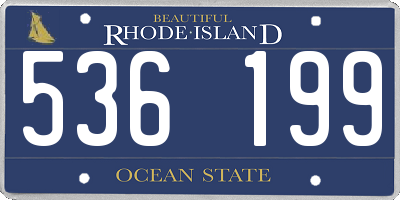 RI license plate 536199