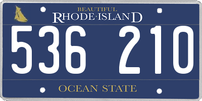 RI license plate 536210