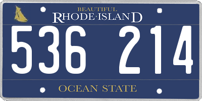 RI license plate 536214