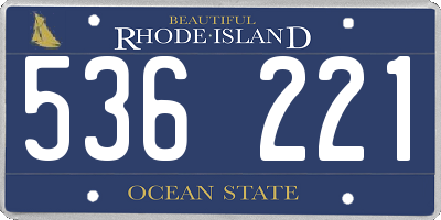 RI license plate 536221