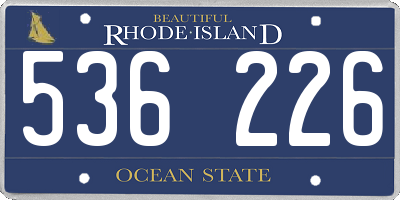 RI license plate 536226