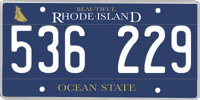 RI license plate 536229