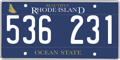 RI license plate 536231