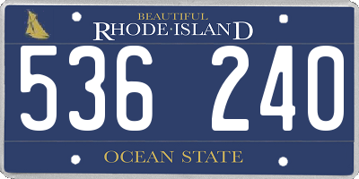 RI license plate 536240