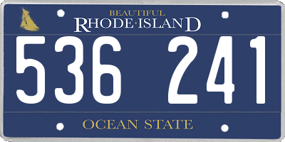 RI license plate 536241