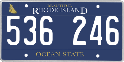 RI license plate 536246