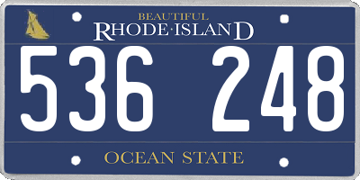 RI license plate 536248
