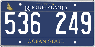 RI license plate 536249