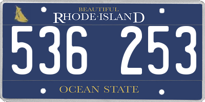 RI license plate 536253