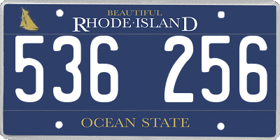 RI license plate 536256