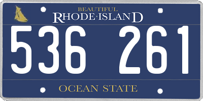 RI license plate 536261