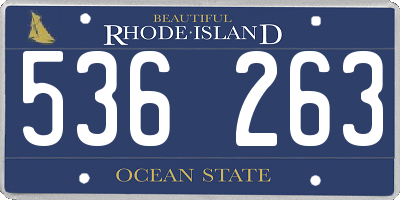 RI license plate 536263