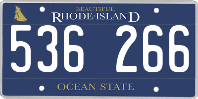 RI license plate 536266