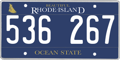 RI license plate 536267