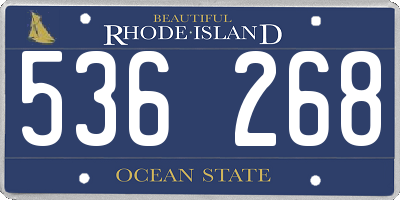 RI license plate 536268