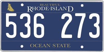 RI license plate 536273