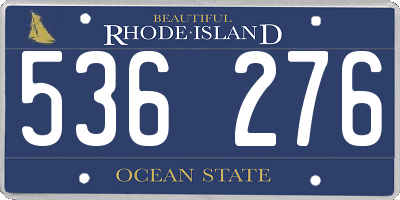 RI license plate 536276