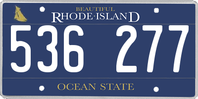 RI license plate 536277