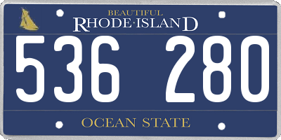 RI license plate 536280