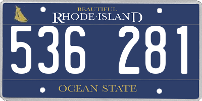 RI license plate 536281
