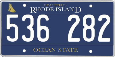 RI license plate 536282