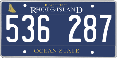RI license plate 536287