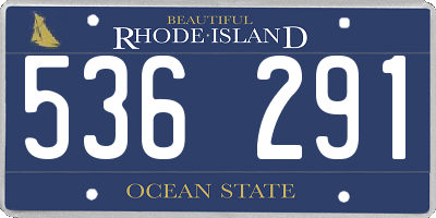 RI license plate 536291