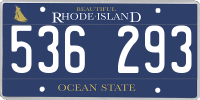 RI license plate 536293