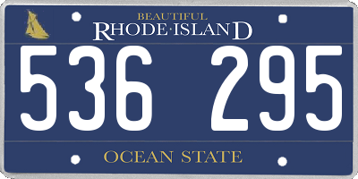 RI license plate 536295