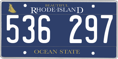 RI license plate 536297