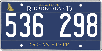 RI license plate 536298