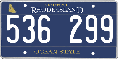 RI license plate 536299