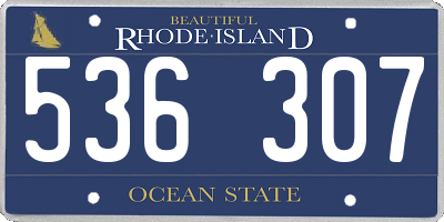 RI license plate 536307