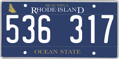 RI license plate 536317