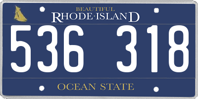 RI license plate 536318