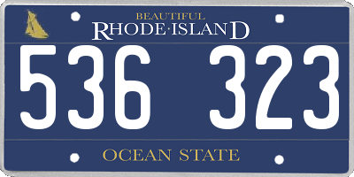 RI license plate 536323