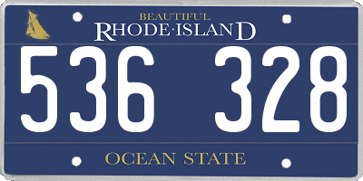 RI license plate 536328