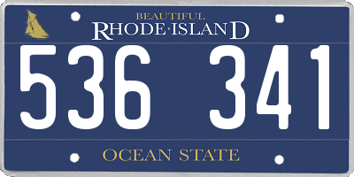 RI license plate 536341