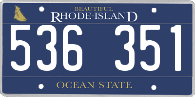 RI license plate 536351