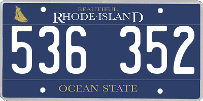 RI license plate 536352