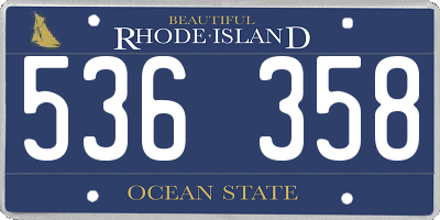 RI license plate 536358